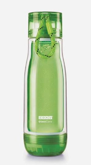 Produktbild ZOKU Trinkflasche Glass Core 475ml Green (0.48 l)