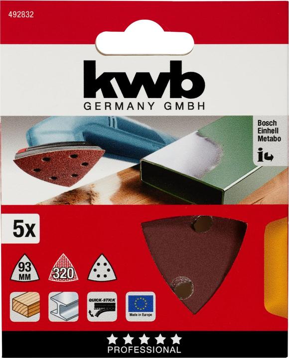 Produktbild kwb Delta-Haftscheiben K320 /5Stück (320)