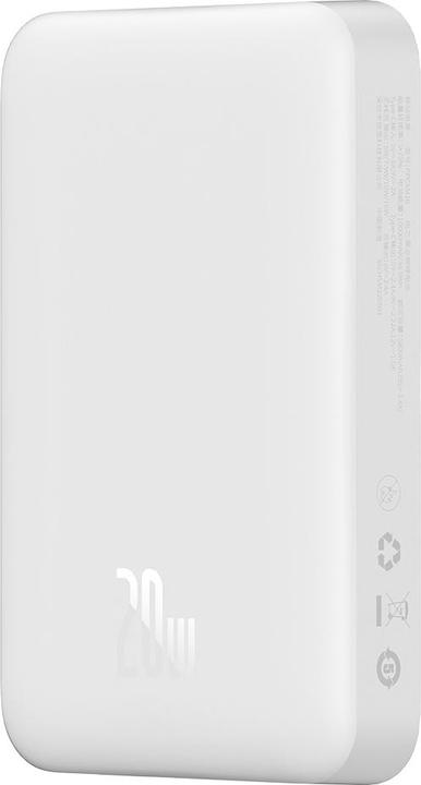 Actual product image Baseus Magnetic Powerbank, 10000mAh, 20W (white) (10000 mAh, 20 W, 20 Wh)