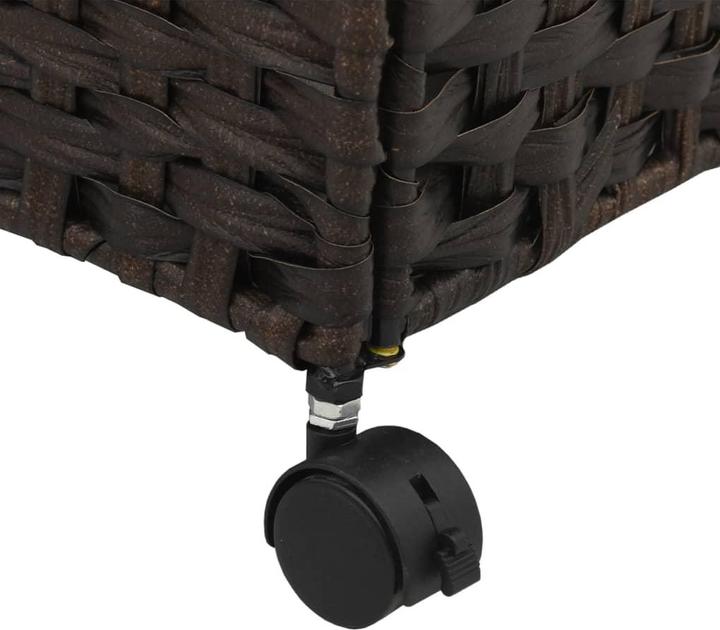 Actual product image VidaXL Laundry basket with castors Dark brown 60x35x60.5 cm