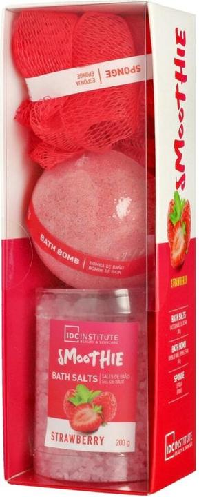 Produktbild IDC Institute Mother's Day Gift Set Strawberry Smoothie Bath Salts Bath Bomb and Sponge