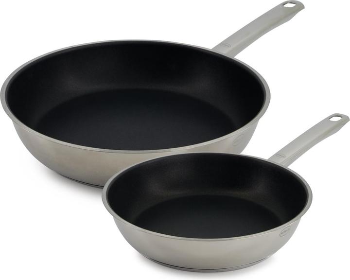 Immagine prodotto Rösle Set di 2 padelle MOMENTS Ø 24, 28 cm, acciaio inox (28 cm, Set di pentole e padelle da cucina, Acciaio inossidabile)