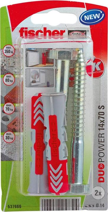 Produktbild Fischer SB Nylondübel Duopower mit Schraube (2 Stk.)
