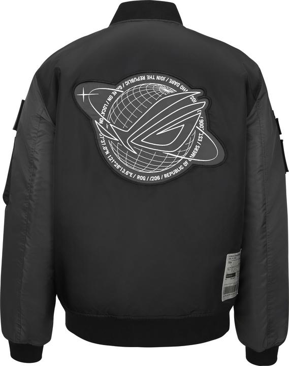 Image du produit ASUS ROG Cosmic Bomber, Bomber, Homme, Adulte, M, SML, Black, Grey (M)