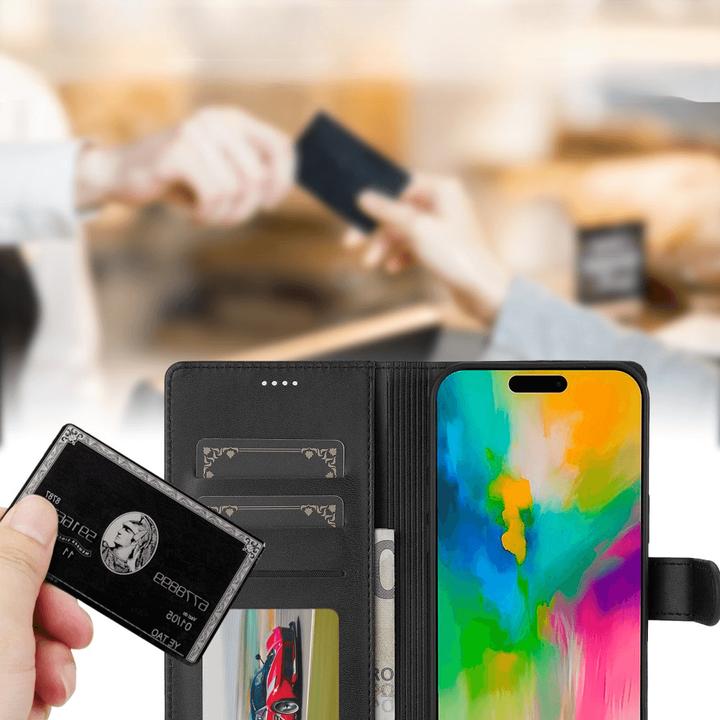 Actual product image LC.Imeeke iPhone 16 Pro - leather case cover (Apple iPhone 16 Pro)