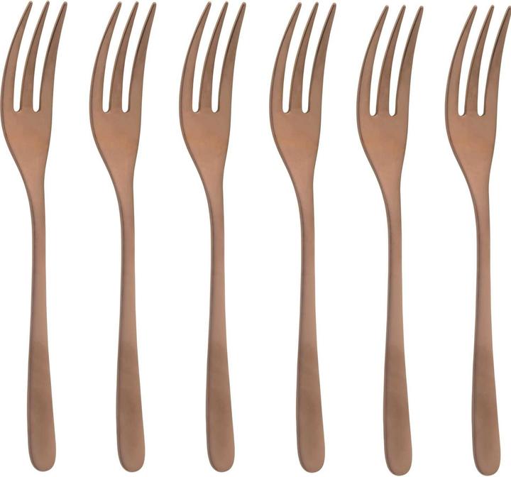 Actual product image Sambonet Taste PVD 6 Dessert Forks Antique Copper (6 Piece, Pitchfork)