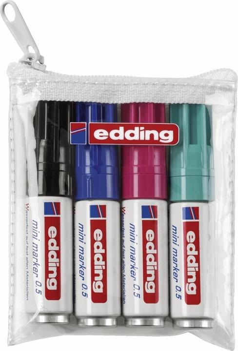 Actual product image Edding MINI-MARKER - permanent (Multicoloured, 3 mm, 4 x)