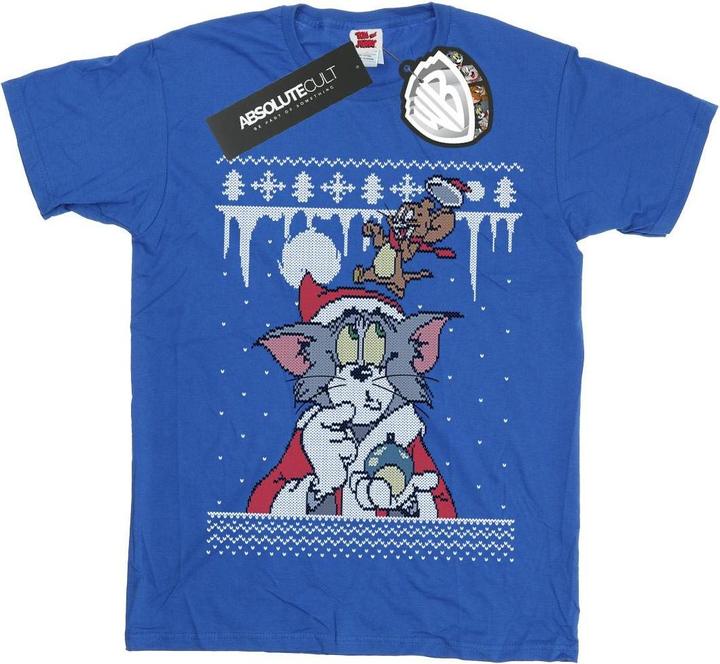 Actual product image Tom & Jerry Boys Christmas Fair Isle T-Shirt (140, 146)