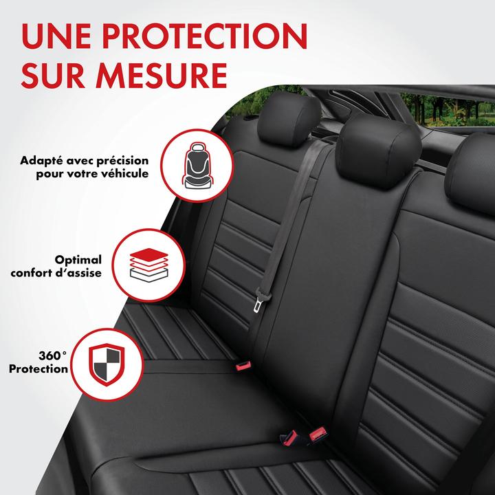 Image du produit Walser Housse de siège pour Audi A3 (8P1) 05/2003-12/2013, 1 housse de banquette arrière