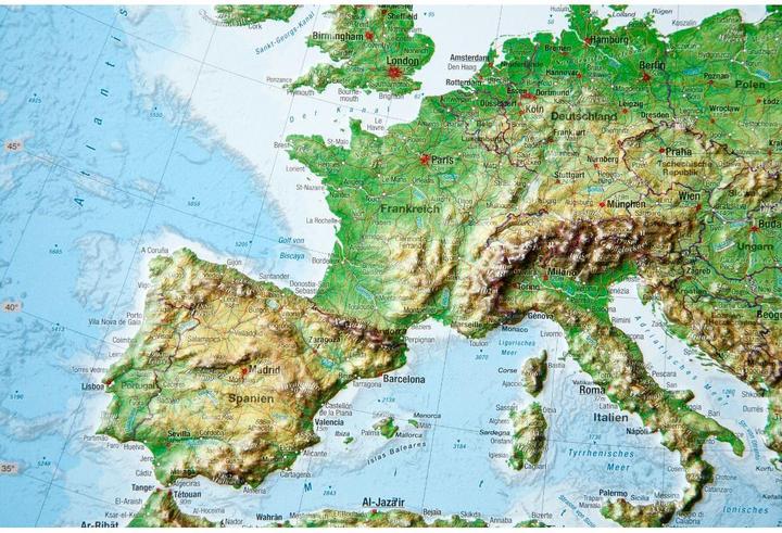 Image du produit Carte en relief Europe petit format 1 : 16 000 000