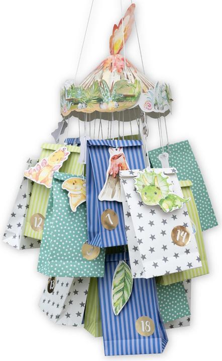 Actual product image Papierdrachen Mobile Adventskalender - Dino