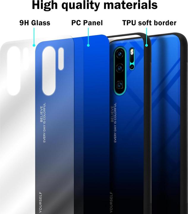 Actual product image Cadorabo TPU 2 colors glass cover (Huawei P30 Pro)