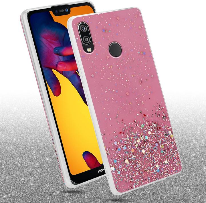 Actual product image Cadorabo TPU cover sparkling glitter (Huawei Nova 3E)