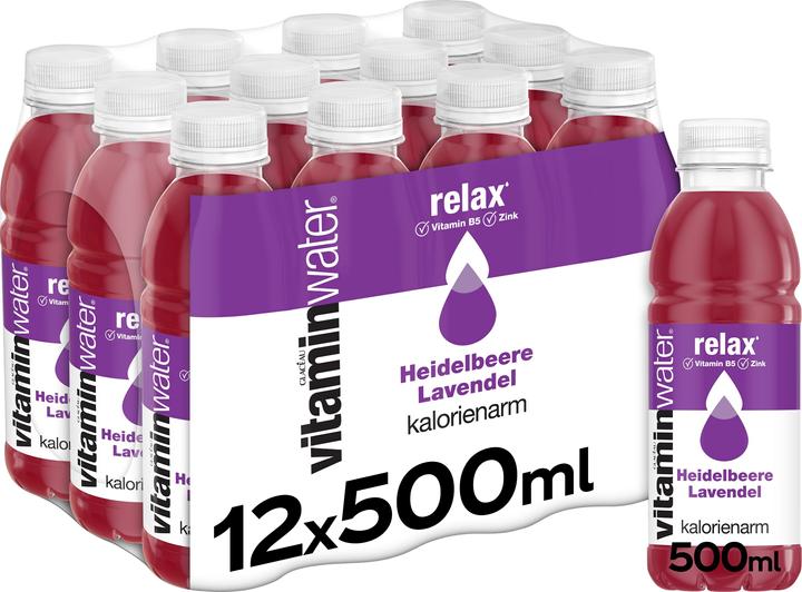 Actual product image Glacéau vitaminwater Relax (Bilberry, Lavender, 12 x)