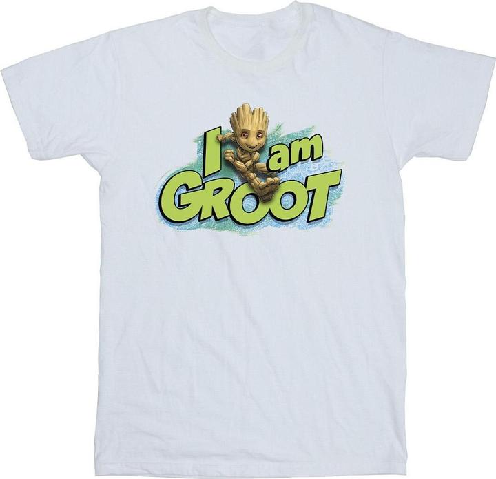 Actual product image Boys Guardians Of The Galaxy I Am Groot Jumping T-Shirt (104)