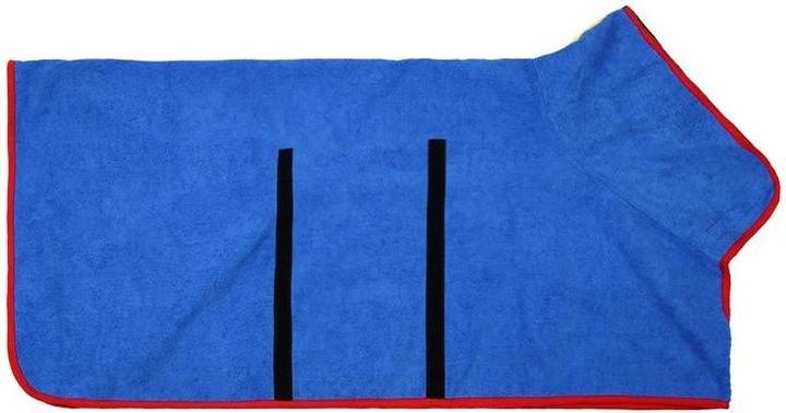 Actual product image JTI Bathrobe for dog - blue - size M (M, Dog bathrobe)