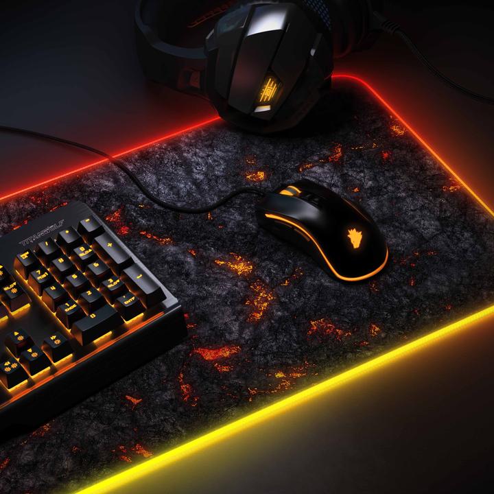 Immagine prodotto Titanwolf Tappetino per mouse da gioco RGB, tappetino per mouse XL 800 x 300 mm migliora la precisione e la