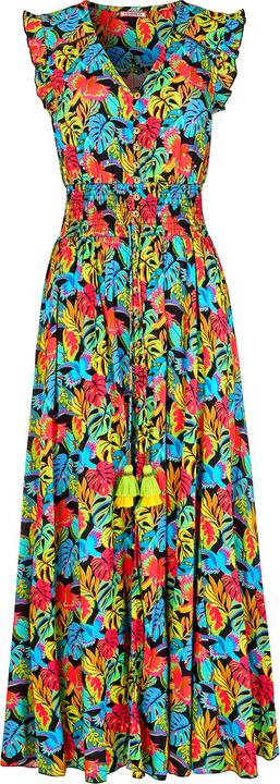 Joe Browns Petite Tropical Print V-Neck Tassel Sleeveless Maxi Dress