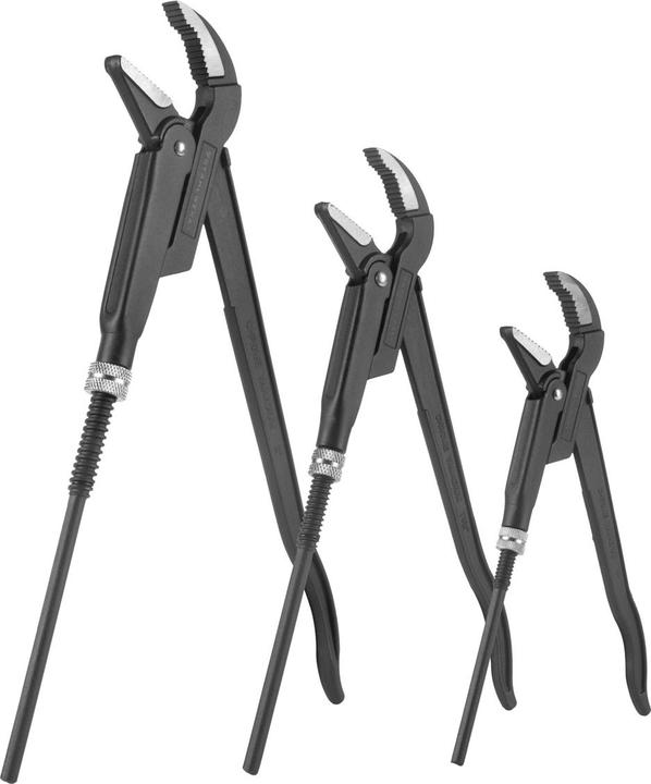 Actual product image Stahlwerk Pipe wrench set 3-piece 1, 1.5, 2 inch pliers set made of chrome vanadium (535 mm)