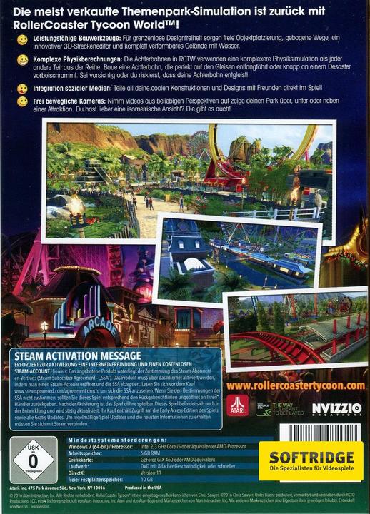 Produktbild Atari RollerCoaster Tycoon World (PC, DE)