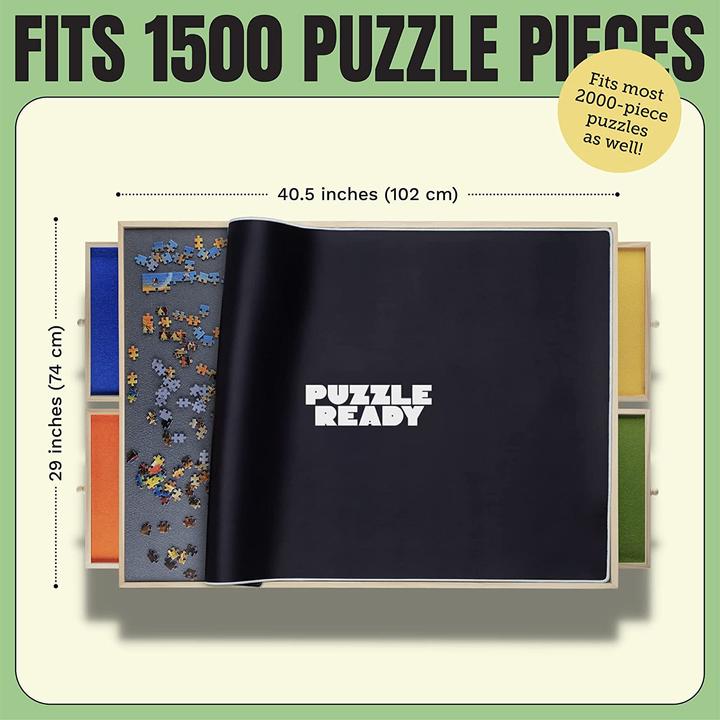 Image du produit Puzzle Ready Planche de puzzle avec tiroirs colorés (1500 pièces)