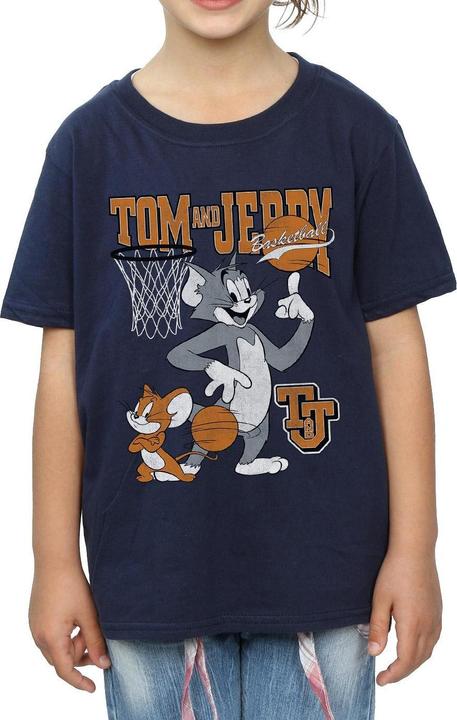 Actual product image Tom & Jerry Girls Spinning Basketball Cotton T-Shirt (128)