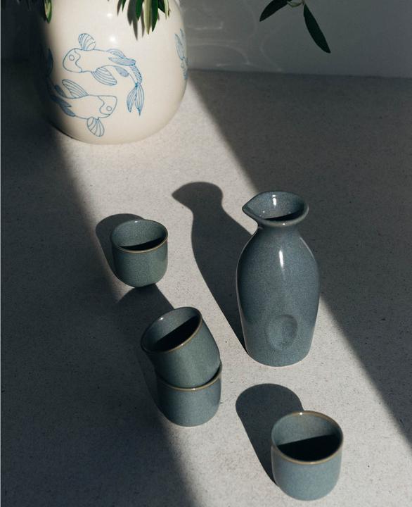 Actual product image Esmée Sake Set "Tsuki" Ceramic with Pitcher and 4 Cups (300 ml, 1 x)