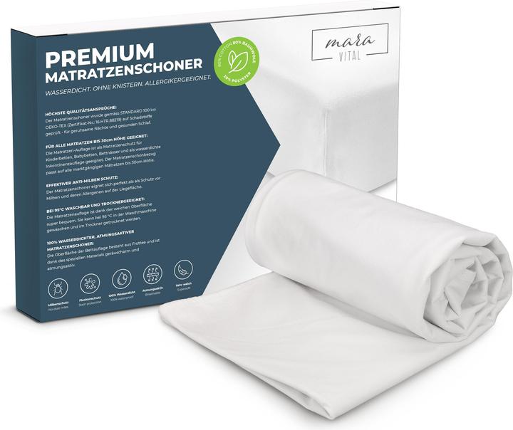 Image du produit Mara Vital Protège-matelas Protège-matelas imperméable, respirant et lavable (100 x 200 cm)
