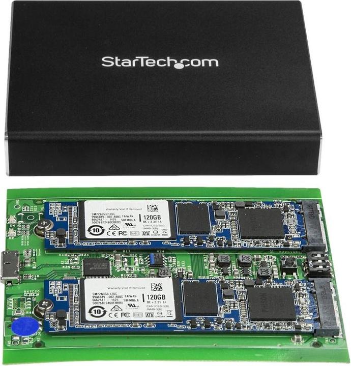 Actual product image StarTech HDD Drive Enclosure Dual-Slot (M.2 2230, M.2 2260, M.2 2242, M.2)