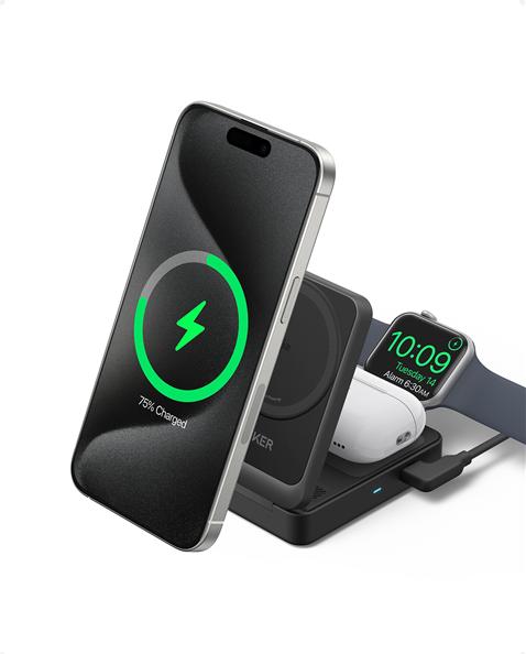 Produktbild Anker - MagGo Wireless Charger (2-in-1 Stand) (15 W)