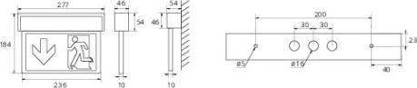 Produktbild Rp-Group Profilleuchte Alu 3,1W 3h ASMU013SC EKW 22m Wand/Decke m.Scheibe / 5J