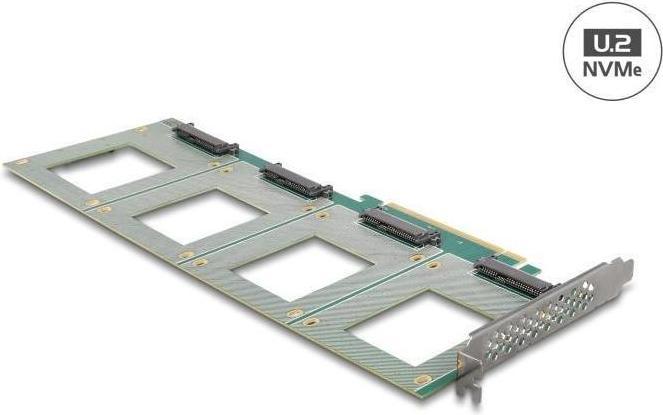 Produktbild Delock PCI Express 4.0 x16 Karte zu 4 x intern U.2 NVMe SFF-8639 - Bifurcation (LxB: 288 x 122 mm)