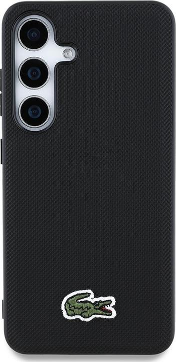 Actual product image Lacoste Case Iconic Petit Pique Woven Logo MagSafe to Samsung Galaxy S25 Plus black (Samsung Galaxy S25+)
