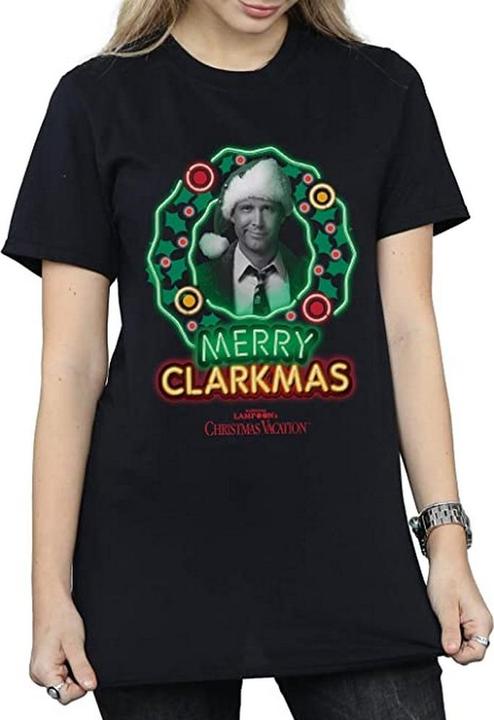Image du produit National Lampoon´s Vacation T-shirt en coton Clarkmas Greyscale Femmes/Dames (L)