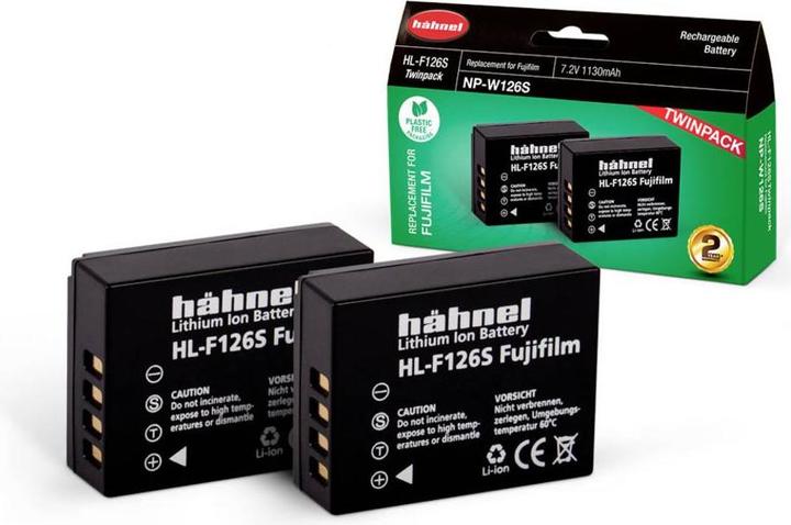 Hähnel HL-F126S, batteria per 2 fotocamere sostituisce la batteria originale NP-W126 7.2 V 1130 mAh (Accumulatore di carica elettrica)