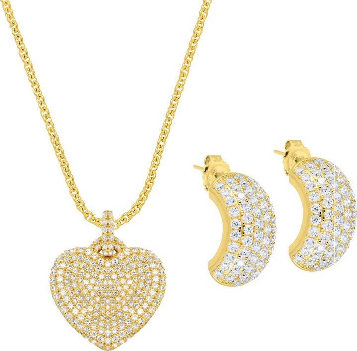 Actual product image Candy Erin jewellery set, 925 Sterling silver, gold-plated (925 sterling silver)