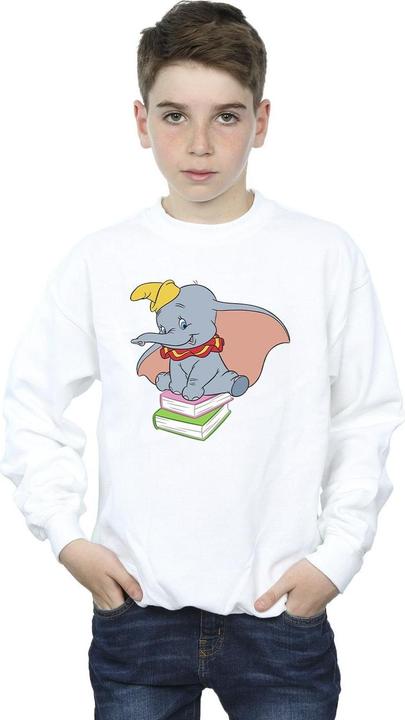 Actual product image Disney Boys Dumbo Sitting On Books Sweatshirt (140, 146)