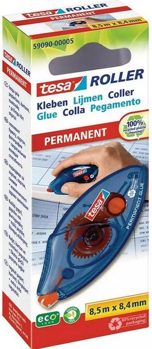 Actual product image tesa 5x Adhesive roller permanent, disposable