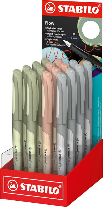 Actual product image STABILO Flow fountain pen monochrome 16 (Assorted, 16 x)