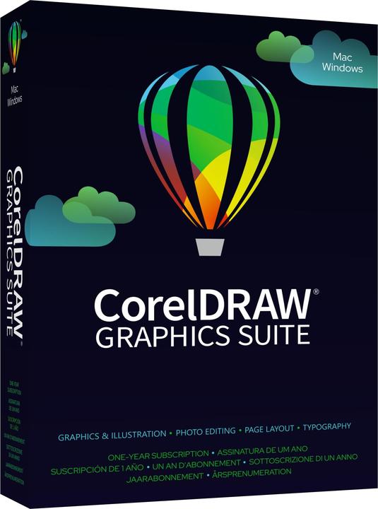 Immagine prodotto Corel Draw Graphics Suite Agnostic Box, abbonamento, 1 anno, WIN, ML (1 Utente, 12 mesi)