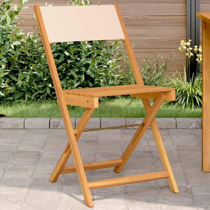 Image du produit VidaXL Chaises de bistrot 2 pcs. Acacia & tissu