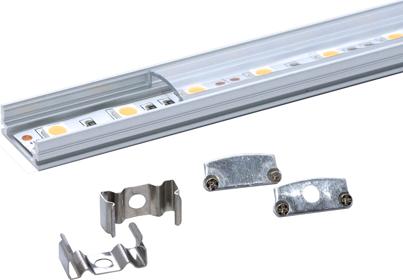 Immagine prodotto Lumina Swiss Set di profili LED standard trasparenti 170cm (1x50cm + 2x60cm) (170 cm, Interno)