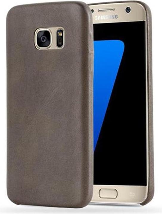Actual product image Cadorabo Hard cover faux leather with texture (Samsung Galaxy S7)