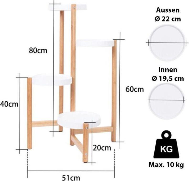 Actual product image Hermex Flower Stand Plant Stand Shelf Holder Stair Rack Flower Table