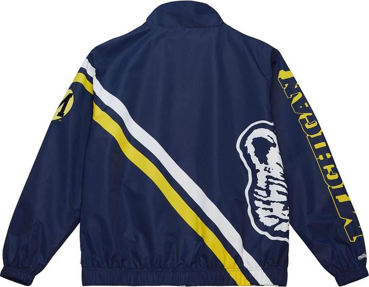 Produktbild Mitchell & Ness M&N Exploded Logo Warm Up Jacke University of Michigan - S (S)