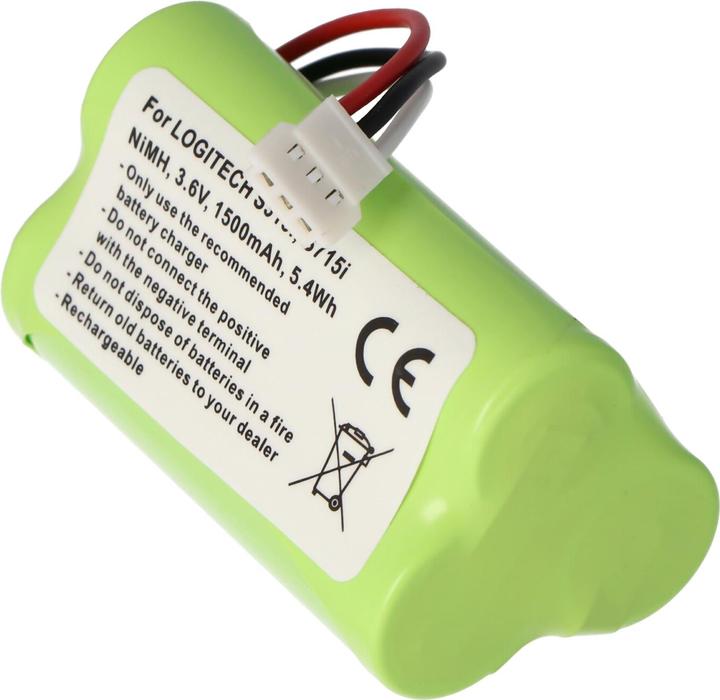 Actual product image XCell Battery suitable for LOGITECH S315i, S715i, NiMH, 3.6V, 1500mAh, 5.4Wh (Device specific, 1500 mAh)