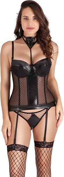 Actual product image S Pleasures Set Bustier Dots (One size)