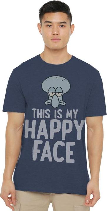 Actual product image Spongebob Squarepants Unisex Adult Happy Face T-Shirt (L)