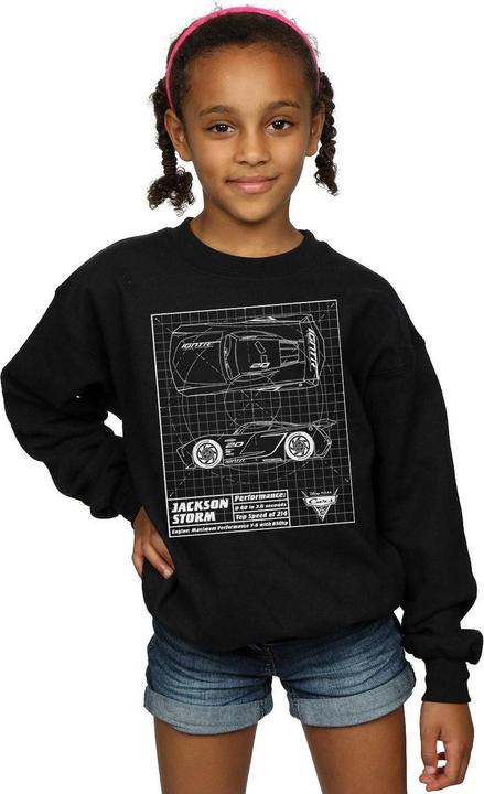Immagine prodotto Disney Cars Jackson Storm Blueprint Felpa Ragazze (152, 158)