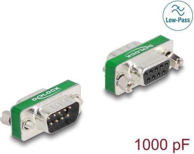 Produktbild Delock HF/EMI Entstörfilter D-Sub 9 Pin Stecker zu Buchse mi